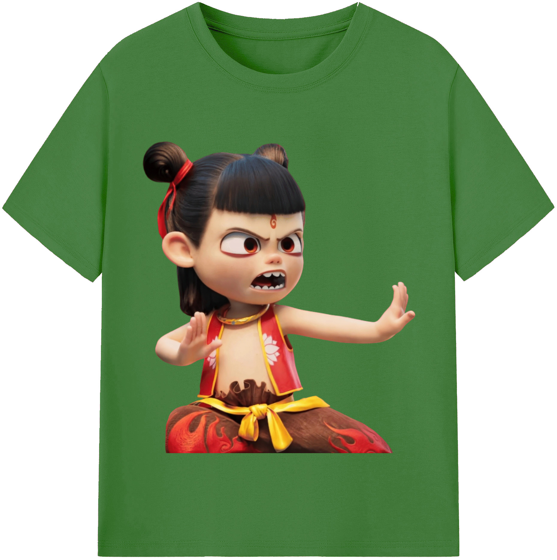 （画像用） Ne Zha 2 ナタ 魔童の大暴れ レディースカジュアルプリントTシャツ（綿100％）